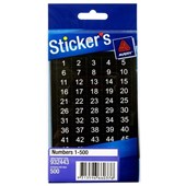 Avery Multi Purpose Number Stickers 1 to 500 Black