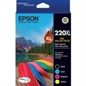 Epson 220XL C13T294692 High Yield Ink Cartridge Value Pack