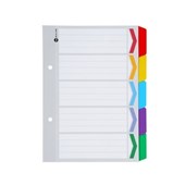Marbig Dividers Reinforced Board 5 Tab A5 Assorted Colour