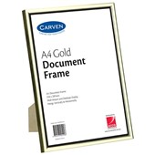 Carven Certificate Frame A4 Desk Wall Mountable Gold