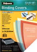 Fellowes Binding Covers Pvc 200 Microns A4 Clear 100 Pack
