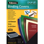 Fellowes Binding Covers Leatherboard A4 Black 100 Pack
