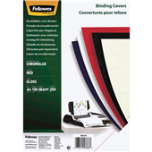 Fellowes Binding Covers Gloss A4 Red 100 Pack