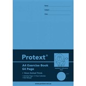 Protext Exercise Book A4 14mm 64 Page Dotted Thirds