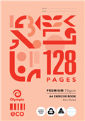 Olympic Eco Exercise Book A4 8mm 128 Page Sold as Each 10 in a Pack