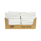 Sabco All Purpose Microfibre Cloths White 40cm40cm 50 Pack