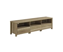 TV Cabinet 3 Storage Drawers with Shelf Natural Wood