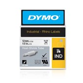 Dymo Rhino Tube Heat Shrink 12mm Black on White