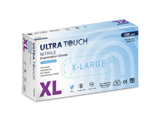 Ultra Touch Examination Nitrile Blue Powder Free Gloves Disposable Extra Large Box 100 Sold as Each 10 in a Carton
