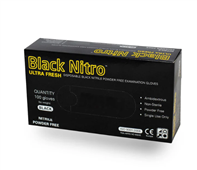 Black Nitro Black Nitrile Powder Free Disposable Gloves Heavy Duty 55g Extra Large Box 100 Sold as Each 10 in a Carton