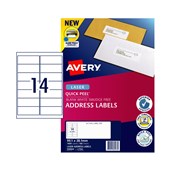 Avery Laser Label QP L7163 14Up Pack 100