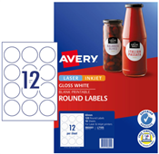 Avery Label 12Up 60mm Clear Rd Pack 10
