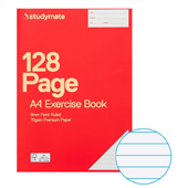 Aspire Premium Exercise Book A4 70gsm 8mm Ruled Margin 128 Page