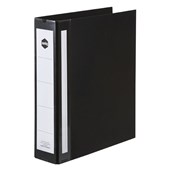 Marbig Ring Binder Deluxe A4 2D Ring 50mm Black Sold as Each 12 in a Box