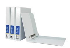 Bantex Insert Binder A5 2D Ring 25mm White 25 per Box