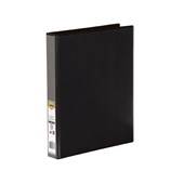 Marbig Clearview Insert Binder A4 2D Ring 25mm Black Sold as Each 20 in a Box