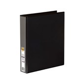 Marbig Clearview Insert Binder A4 2D Ring 38mm Black Sold as Each 12 in a Box