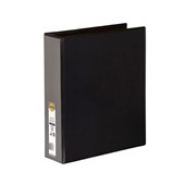 Marbig Clearview Insert Binder A4 3D Ring 50mm Black Sold as Each 12 in a Box
