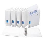 Bantex Insert Binder A4 3D Ring 19mm White Sold as Each 12 in a Box
