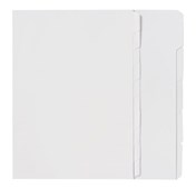 Marbig Dividers 5 Tab Manilla Unpunched A4 White 25 per Box