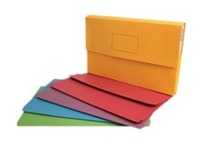 Marbig Document Wallet Foolscap Assorted 10 Pack