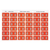 Avery Colour Coding Labels D Side Tab Dark Orange 180 Pack