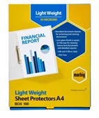 Marbig Sheet Protectors Lightweight A4 Clear Box 100