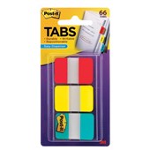 Post It Durable Index Tabs 686RYB Assorted 66 Pack