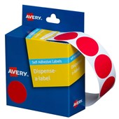 Avery Dispenser Dot Stickers 24mm Diameter Red 500 Pack Sold as Each 5 in a Box