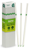 BioPak BioStraws 6mm White Regular Sleeve 40 Sold as Sleeve 40 14 in a Carton