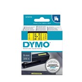 Dymo D1 Label Tape Black on Yellow 9mm x 7m Each