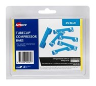 Avery Tubeclip Compressor Bar Blue 25 Pack