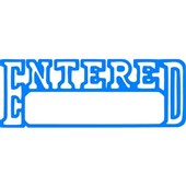 Xstamper Entered With Date Blue Each