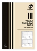Olympic 140583 Yearly Time Book and Pay Book 32 Page Sold as Each 10 in a Pack