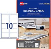 Avery L7414 Laser Business Cards 90x52mm White 200 Pack