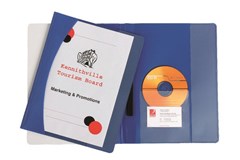 Marbig Premier Flat File A4 Clear Front Blue Sold as Each 10 in a Pack