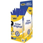 Bic Cristal Ballpoint Medium Blue 50 Box