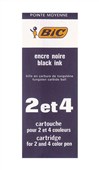 Bic Cartouche Refill for Ballpoint 2 and 4 Pens Medium Black