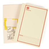 Avery Tubeclip File Foolscap Buff with Red Print 5 Pack