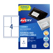 Avery Laser Label L7071 4Up Pack 10