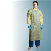Bastion Polypropylene Isolation Gown Yellow One Size Fits All  Carton100