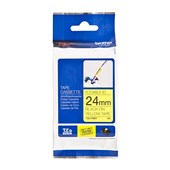 Brother TZeFX651 Labelling Tape 24mmx8m Black on Yellow