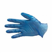 Bastion Vinyl Gloves Lightly Powdered Large Blue Bx100 Sold as Each 10 in a Box