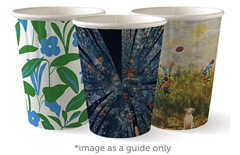 BioPak 390Ml Art Series Cup 12Oz 50 Pack  Fits Large Lids