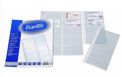 Bantex Business Card Pockets A4 10 Pack