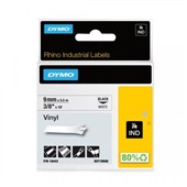 Dymo Rhino Industrial Label Black on White 9mm Each