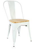 Durafurn Riviera Chair with Timber Seat  White
