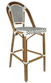 Durafurn Eiffel 750 Barstool   Natural Frame  WhiteBlack Standard