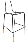 Durafurn Tiramisu Barstool Frame  BlackBrass Tip