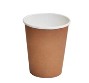 Go Bio Double Wall Coffee Cups Biodegradable Compostable PLA 12oz Kraft Carton 500